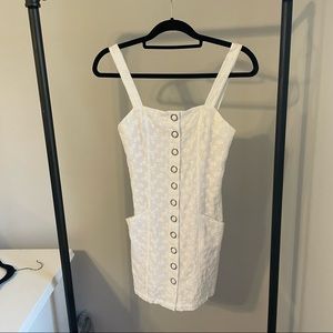 White Eyelet Mini Dress